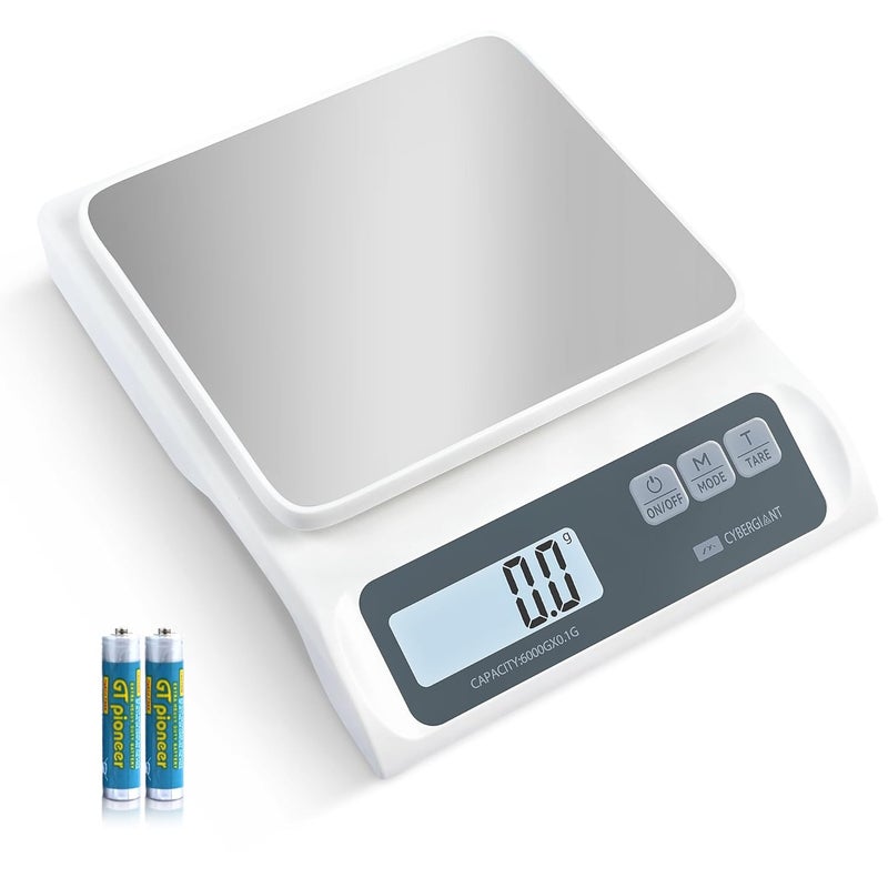 Cybergiant 13lb/0.1g Precision Digital Food Scale - Meal Prep Kitchen Baking & Espresso Coffee - Gram Scale with Stainless Steel Platform & LCD Display - Image 1